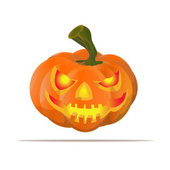 The evil carved pumpkin. Concept art for Halloween. Jack of the Lantern