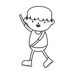 boy monster costume trick or treat happy halloweenline design