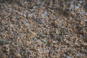Spices and seasoning for cooking. The structure of the mixture of dried herbs. Texture of close-up,...