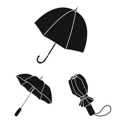 Vector illustration of weather and rainy icon. Collection of weather and rain stock vector illustration.