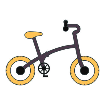 Isolated bicycle image on a white background - Vector