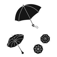 Vector illustration of weather and rainy sign. Collection of weather and rain vector icon for stock.