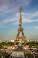 Eiffel Tower Paris France beautiful sunset scenic view tres beau Paris Tour famous landmark building 