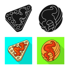 Isolated object of confectionery and culinary logo. Set of confectionery and product stock vector illustration.