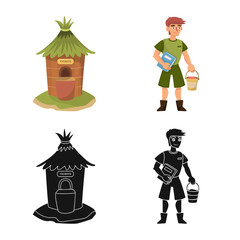 Isolated object of nature and fun icon. Set of nature and entertainment stock vector illustration.