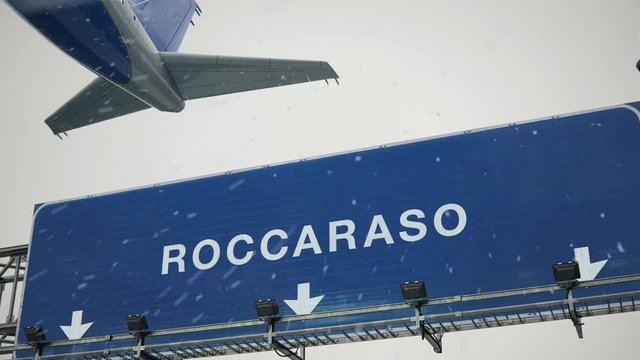 Airplane Takeoff Roccaraso in Christmas