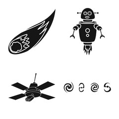 Obraz na płótnie Canvas Vector design of colonization and sky sign. Set of colonization and galaxy vector icon for stock.