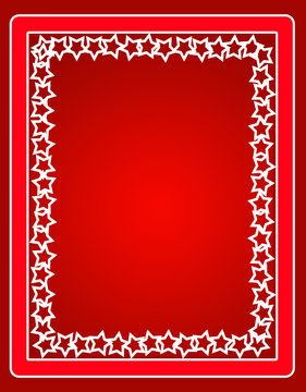 red borders frame template with red background
