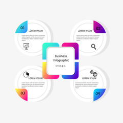 Modern info graphic framework. can be used for workflow layout, diagrams, option numbers, timelines and steps. Simple and Minimalist style. vector Illustration