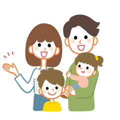 4人家族　集合　紹介　案内