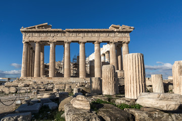 Fototapeta premium The Parthenon in the Acropolis of Athens, Greece