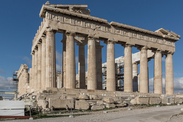 Obraz premium The Parthenon in the Acropolis of Athens, Greece