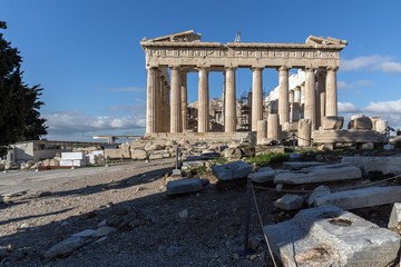 The Parthenon in the Acropolis of Athens, Greece