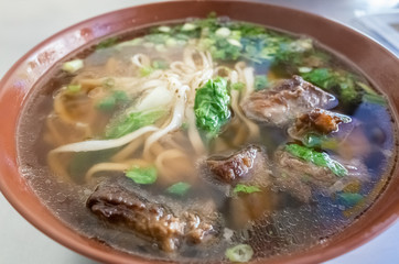clear stewed beef noodle soup