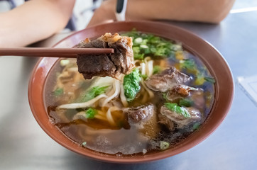 clear stewed beef noodle soup