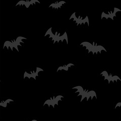 Halloween bats seamless pattern. Texture background of bat vector illustrations.