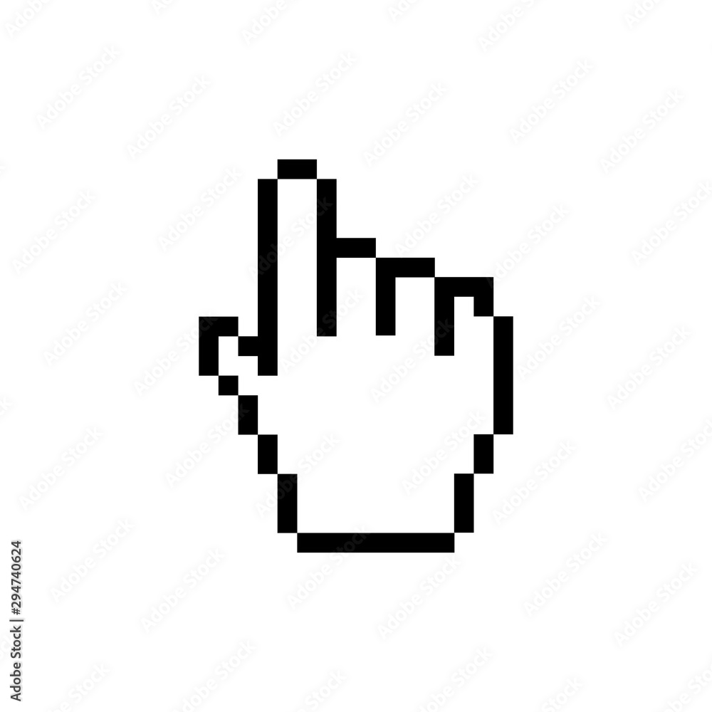 Poster abstract hand cursor click icon