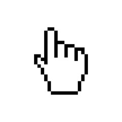 Abstract Hand cursor click icon