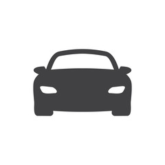 Car silhouette front icon