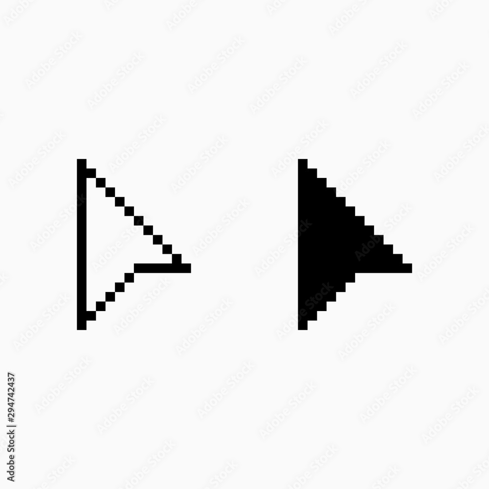 Poster set of pointers icon isolated on white background