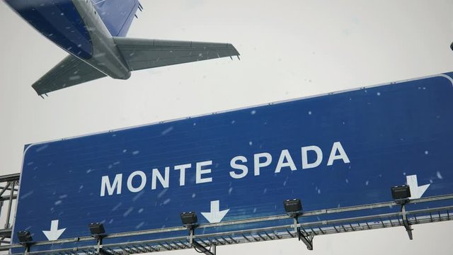 Airplane Takeoff Monte Spada in Christmas