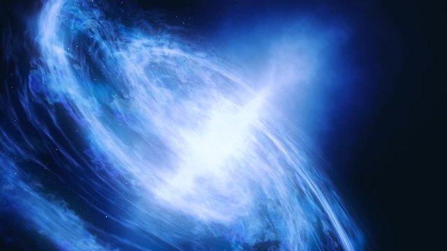 The motion of the galaxy along its trajectories. 4k closeup footage. Space exploration. 