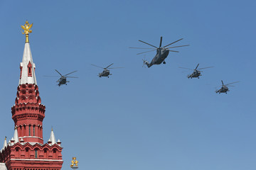 Group of helicopters