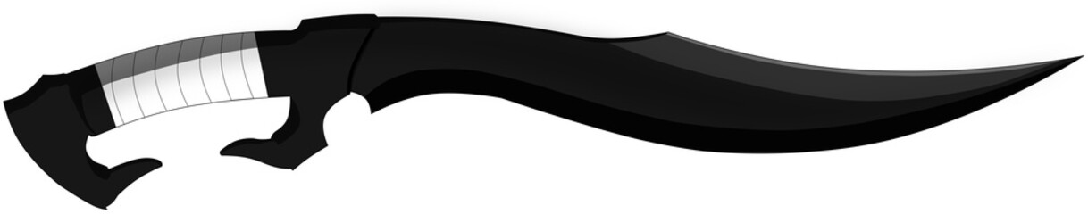 Iberian black sword falcata