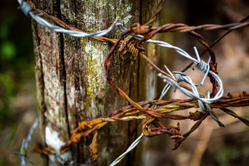 cerca de arame farpado