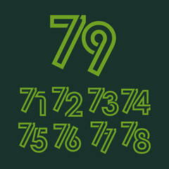 79 Years Anniversary Celebration Vector Template Design Illustration