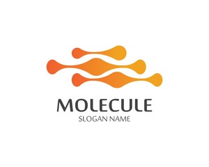 Molecule logo vector icon template illustration design