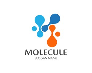 Fototapeta premium Molecule logo vector icon template illustration design