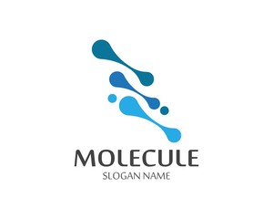 Molecule logo vector icon template illustration design