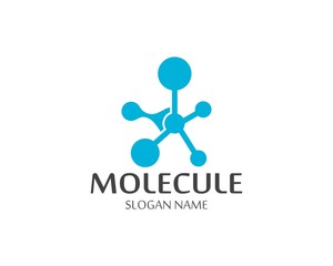 Molecule logo vector icon template illustration design
