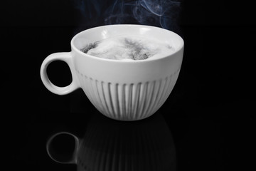 Hot coffee latte cup delicious.