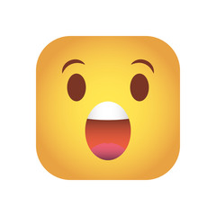 square emoticon face character icon