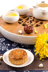Fototapeta na wymiar Chinese traditional food - moon cake