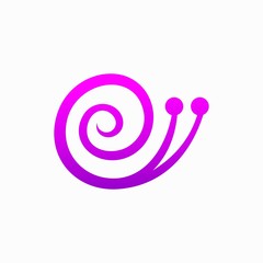 snail logo with simple concept