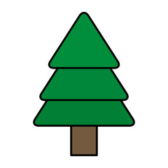 Fototapeta premium merry christmas pine tree icon