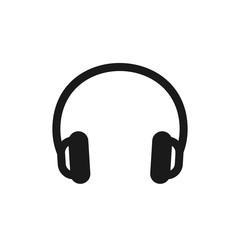 Head Phone Line Isolated on White Background