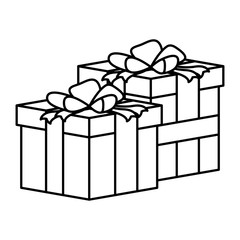 gifts boxes presents isolated icons