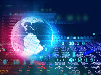 earth futuristic technology abstract background illustration