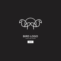 Bird logo and icon design vector template .