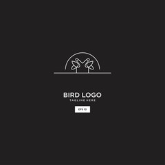 Bird logo and icon design vector template .
