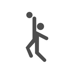 Playing basketball icon symbol