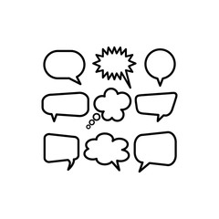 bubble speak icon trendy flat design 