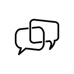 Naklejka premium bubble speak icon trendy flat design 