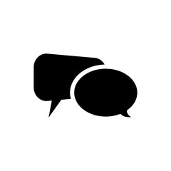 bubble speak icon trendy flat design 