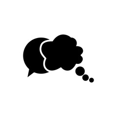 bubble speak icon trendy flat design 
