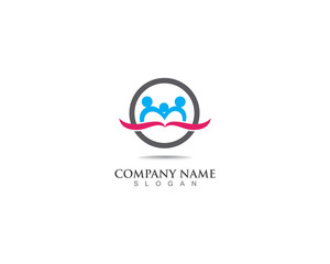 adobtion family logo and template vector icon
